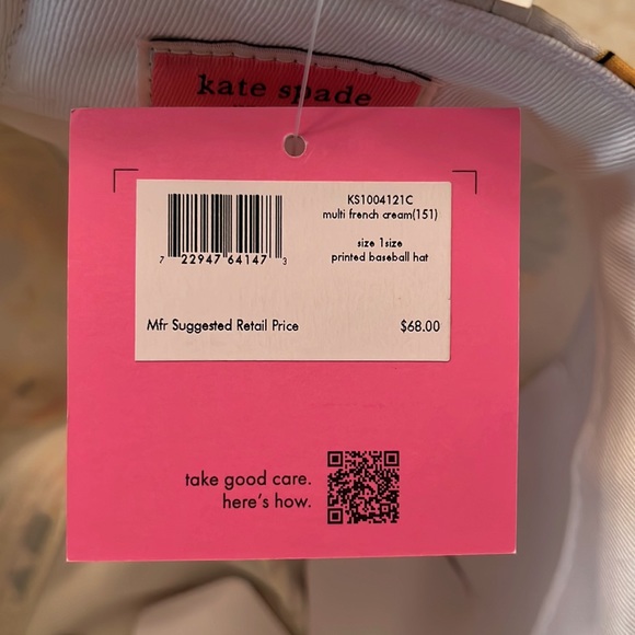 NWT Kate Spade Floral Printed Baseball Cap/Hat - Picture 8 of 9